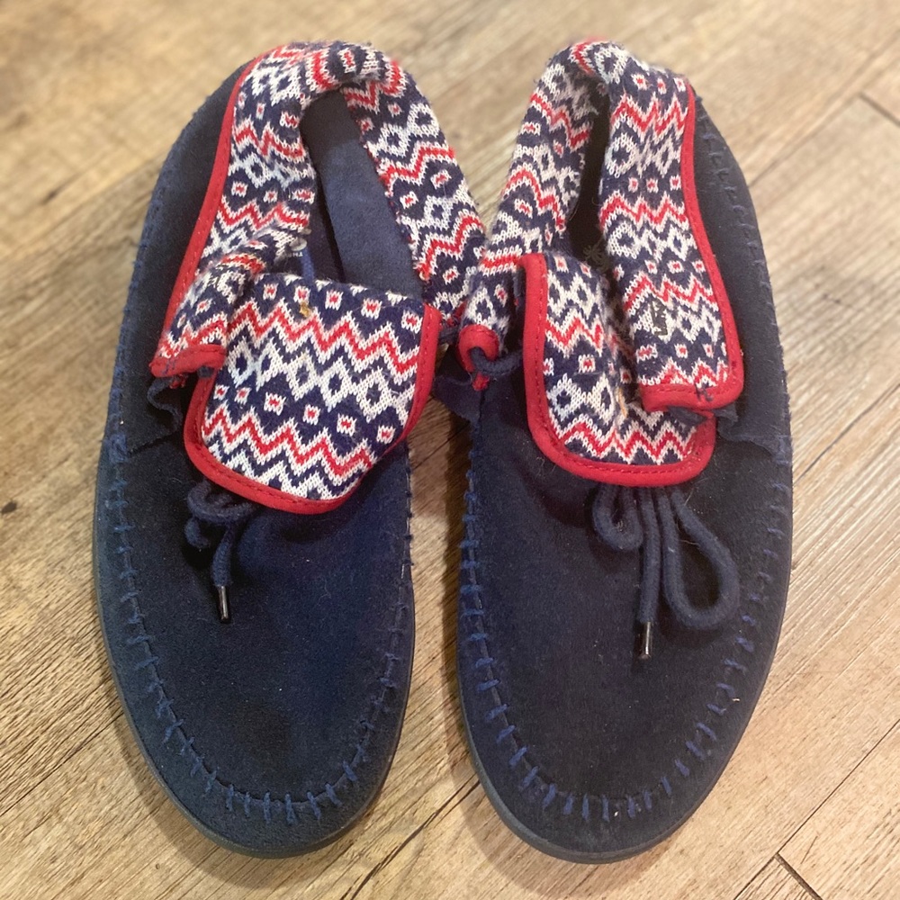 Vans never worn slip on moccasins